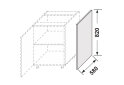Obrázek 2 - Kuchyňské panely Glory Boční panel dolní 820 mm
