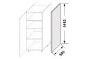 Obrázek 2 - Kuchyňské panely Glory Boční panel skříně 1420mm