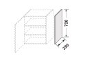 Obrázek 2 - Kuchyňské panely Leo Boční panel horní 720mm