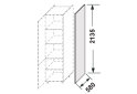 Obrázek 2 - Kuchyňské panely Leo Boční panel skříňky 2140 mm