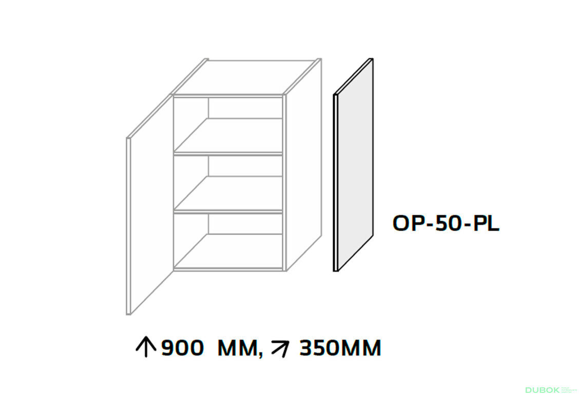 Obrázek 2 - Kuchyňské panely Boční panel horní 900mm