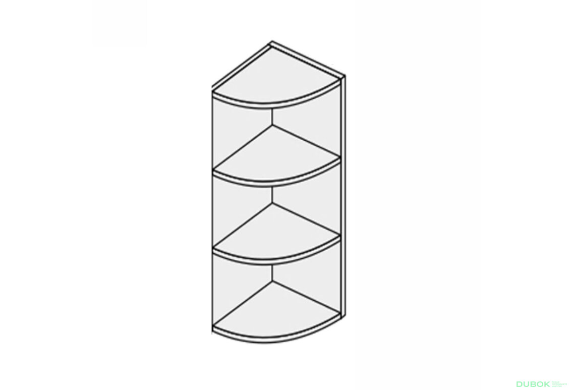 Korpus 30V 1 dv Zakončení Radiusové 900mm