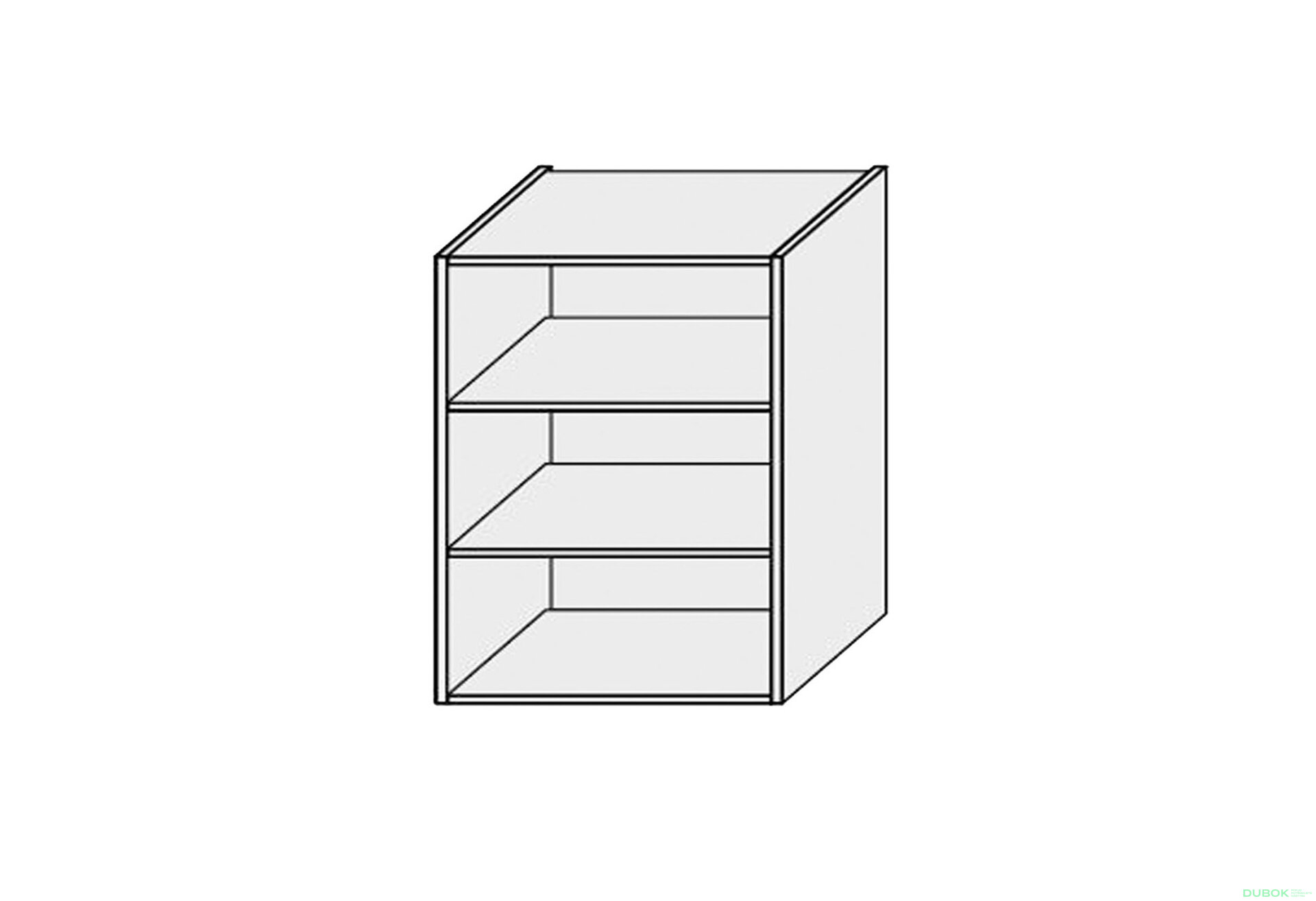 Obrázek 1 - Korpus 60V 1dveřová Vitrína 720mm