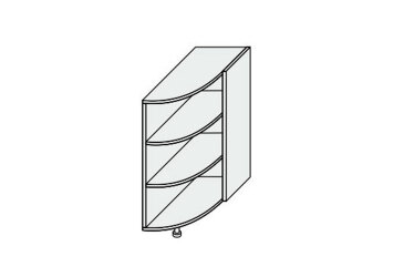 Obrázek Korpus 30N 1dv Radiusové zakončení 820mm Pro Blum
