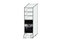 Obrázek 1 - Korpus Penál 60PDM 1šx Trouba+Mikrovlnná trouba Pro Blum+Hettich 2320mm