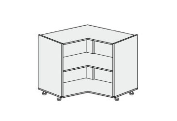 Korpus KutN 90° 2dv 1050x1050 Pro Blum 820mm