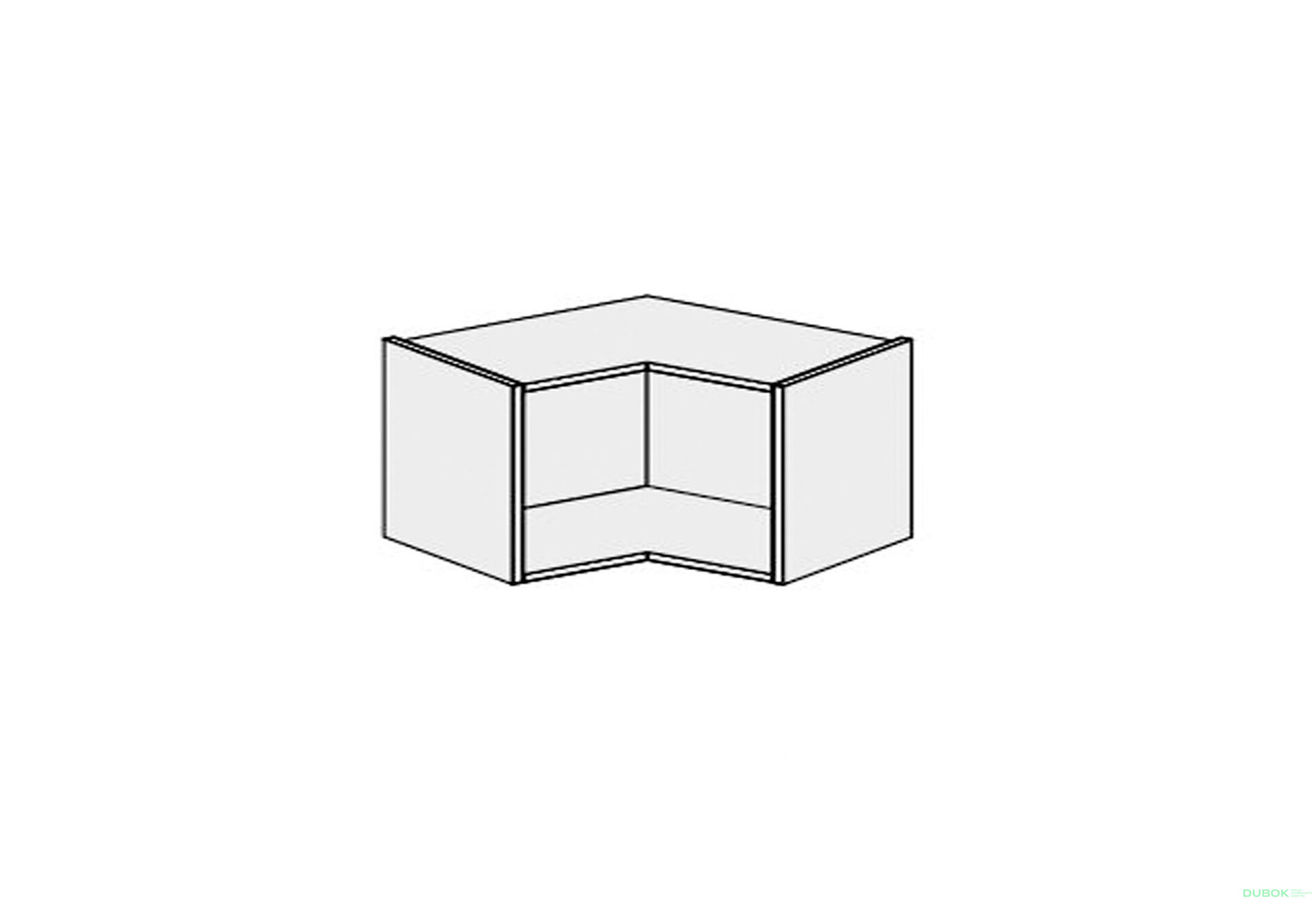 Obrázek 1 - Korpus RohV 90° 2dveřová 650x650 Pro Blum 360mm