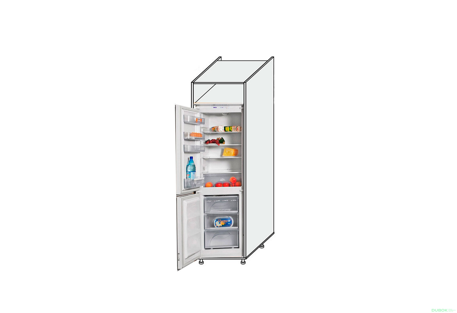 Obrázek 1 - Korpus Penál 60PХ Chladnička 2140mm