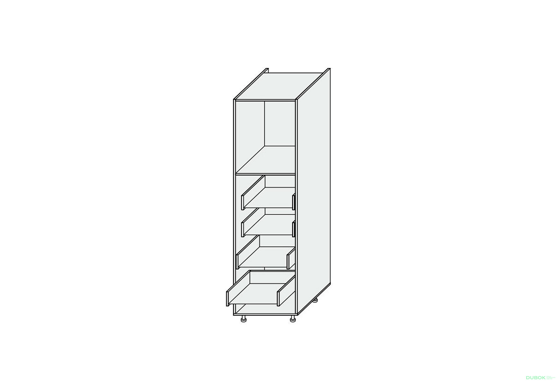 Obrázek 1 - Korpus Penál 60PZ pro Zásoby 2140mm