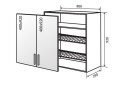 Obrázek 1 - V49 Skříňka 2D 80 Sušák Vitrina AL Flat