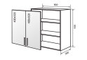Obrázek 1 - V48 Skříňka 2D 80 Vitrína AL Flat