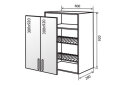 Obrázek 1 - V47 Skříňka 2D 60 Sušák Vitrina AL Flat