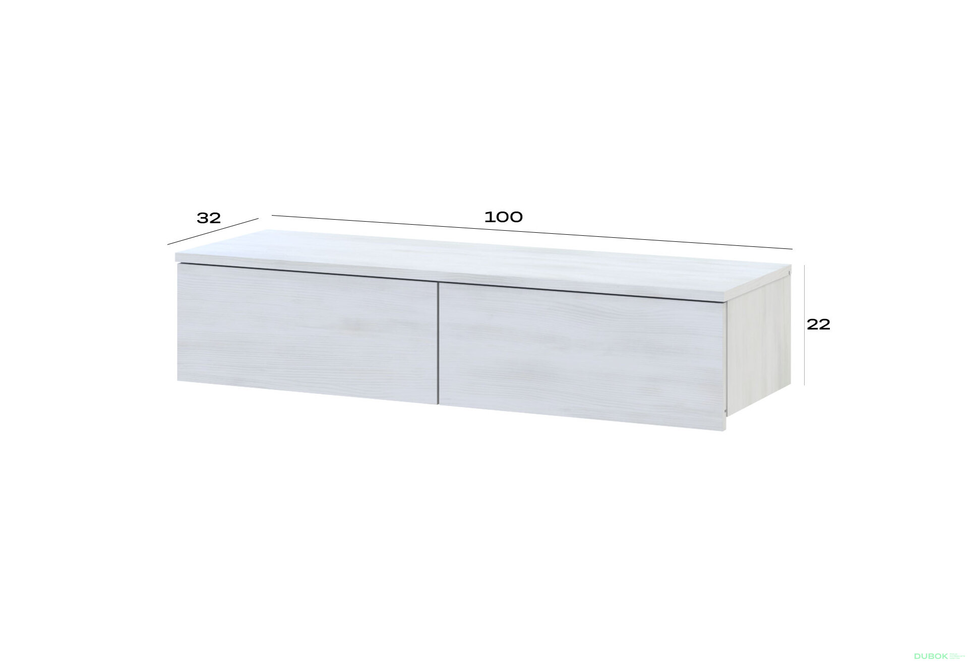 Obrázek 7 - Toaletní stolek Levía bílý strom 2š 100x32x22