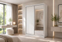 Obrázek 2 - Skříň s posuvnými dveřmi 1400x2200x600 1LTD 1 Zrcadlo nymphea alba, profil stříbrný