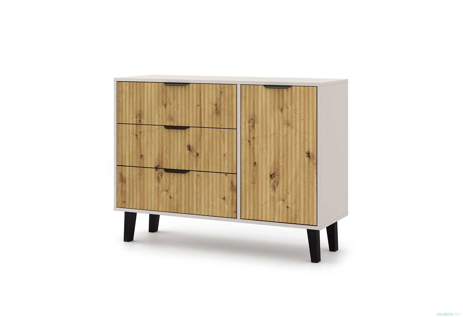 Obrázek 1 - Komoda Borg Duo 1d3s kašmír / dub artisan