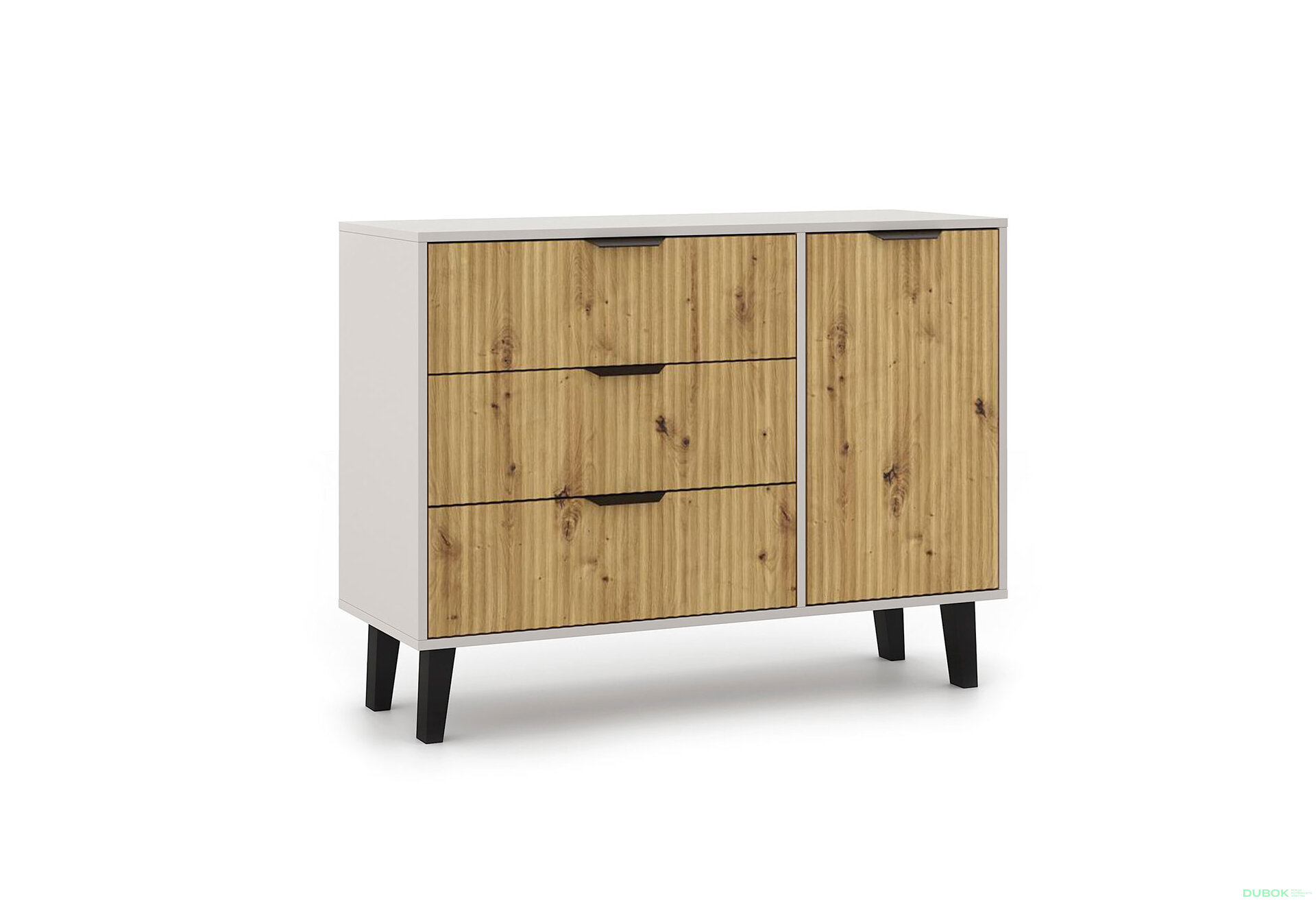Obrázek 4 - Komoda Borg Duo 1d3s kašmír / dub artisan