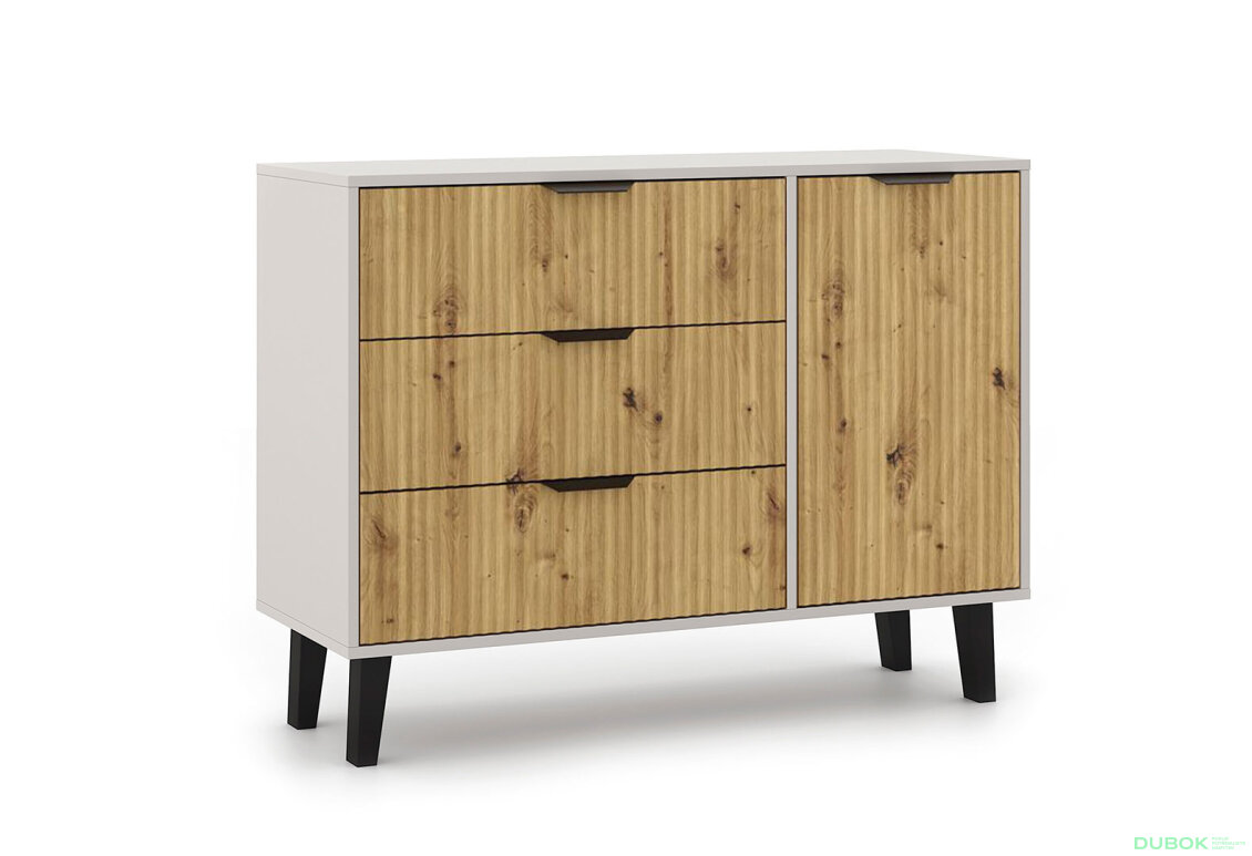 Obrázek 4 - Komoda Borg Duo 1d3s kašmír / dub artisan