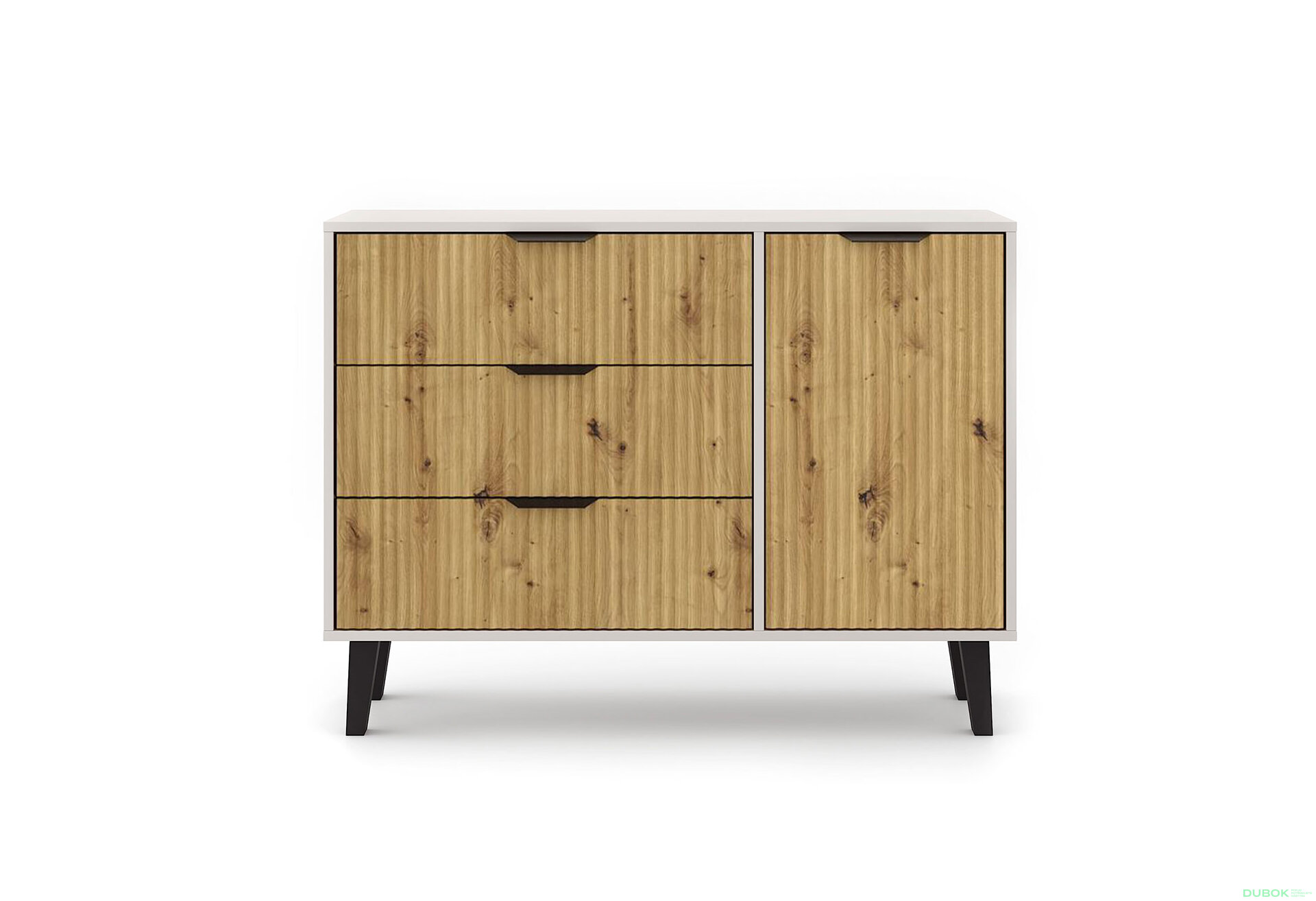 Obrázek 3 - Komoda Borg Duo 1d3s kašmír / dub artisan