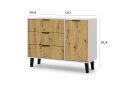 Obrázek 5 - Komoda Borg Duo 1d3s kašmír / dub artisan