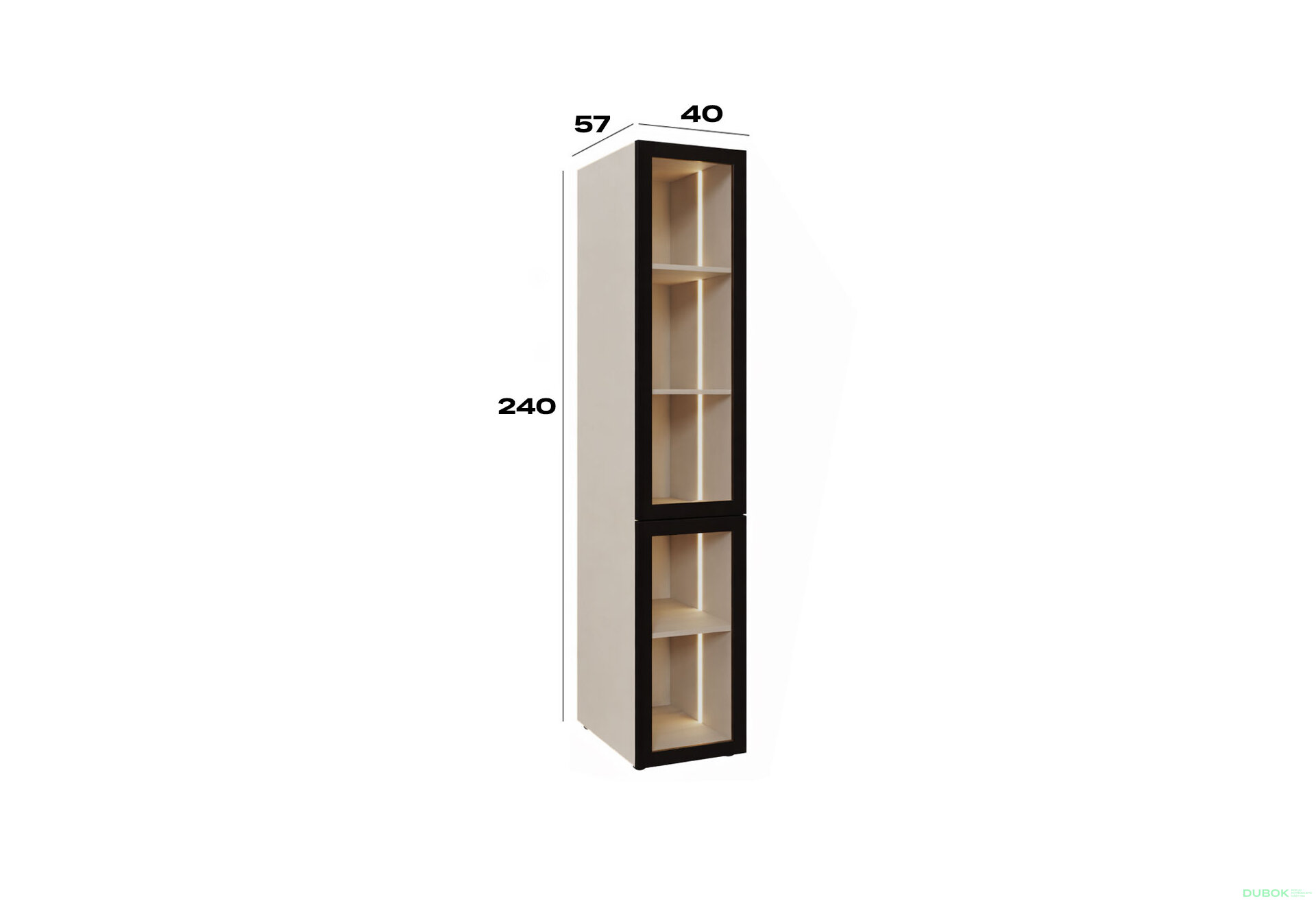 Obrázek 2 - Modul s osvětlením (v-2400*400) kašmír Space