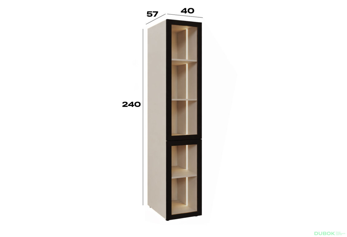 Obrázek 2 - Modul s osvětlením (v-2400*400) kašmír Space