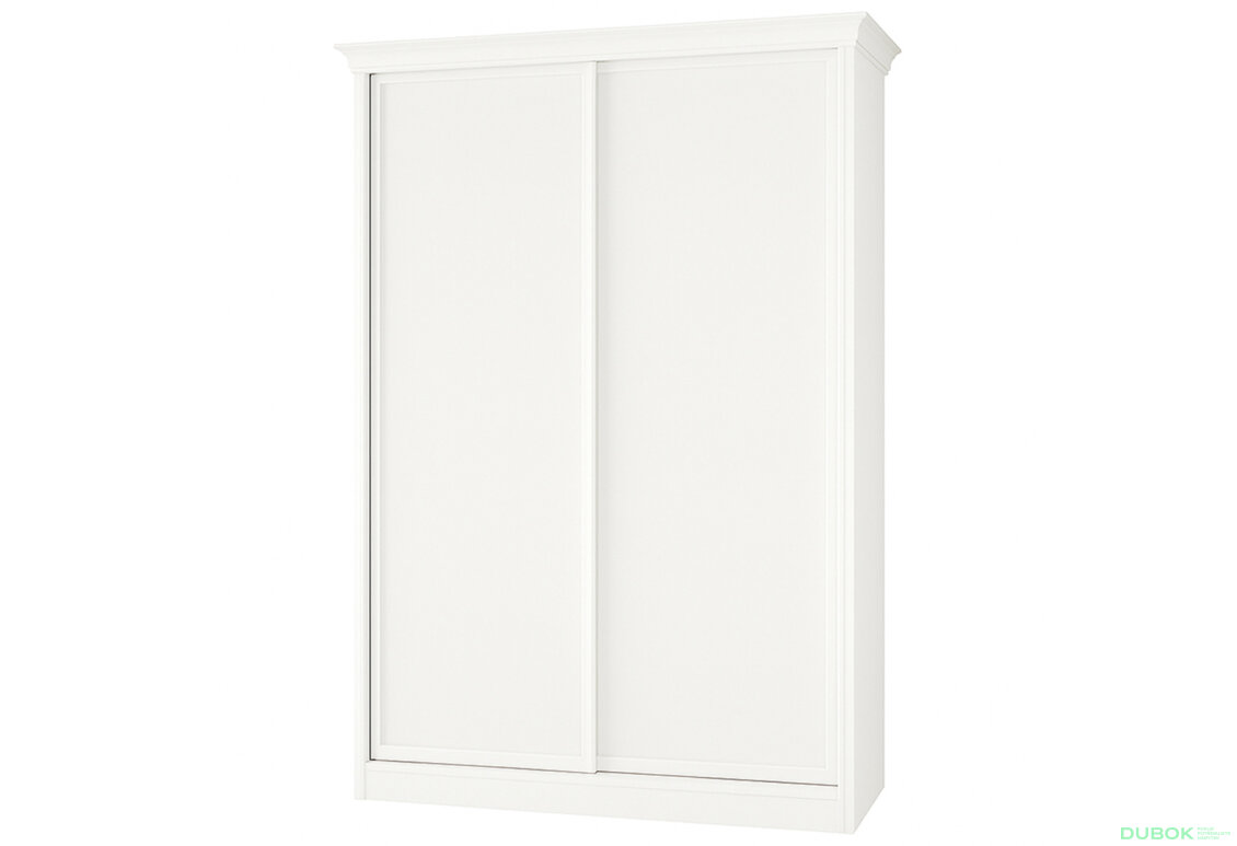 Skříň Rim-Veneziano 2D 1.6 m bílá s římsou, fasádami DTD