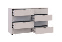 Obrázek 5 - Komoda Ron 8 s 8 zásuvkami 130x38x81 kašmír