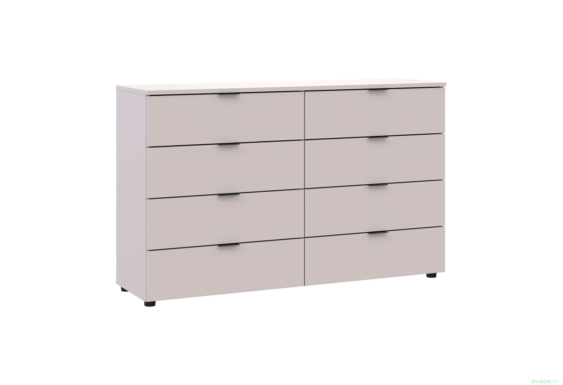 Obrázek 4 - Komoda Ron 8 s 8 zásuvkami 130x38x81 kašmír
