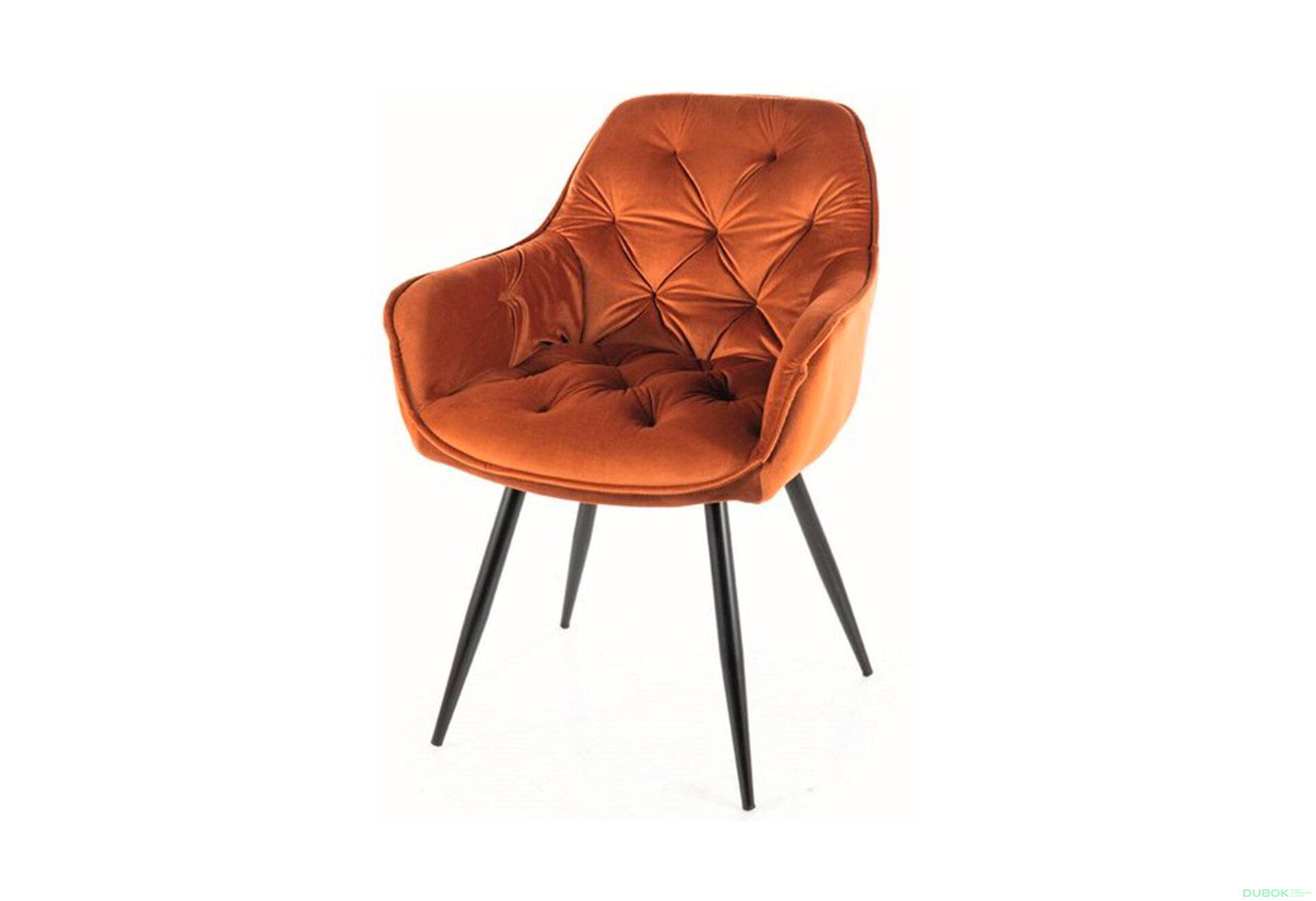 Obrázek 1 - Židle Cherry Velvet skořice Bluvel 4215, matná černá kov