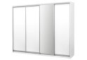 Obrázek 1 - Skříň 4D 2500x2400x600, 3 DTD + 1 zrcadlo, bílá
