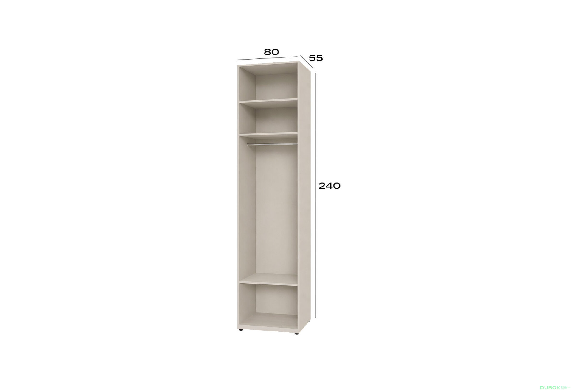 Obrázek 2 - Korpus modul 1 (h-2400*800) kašmír Space