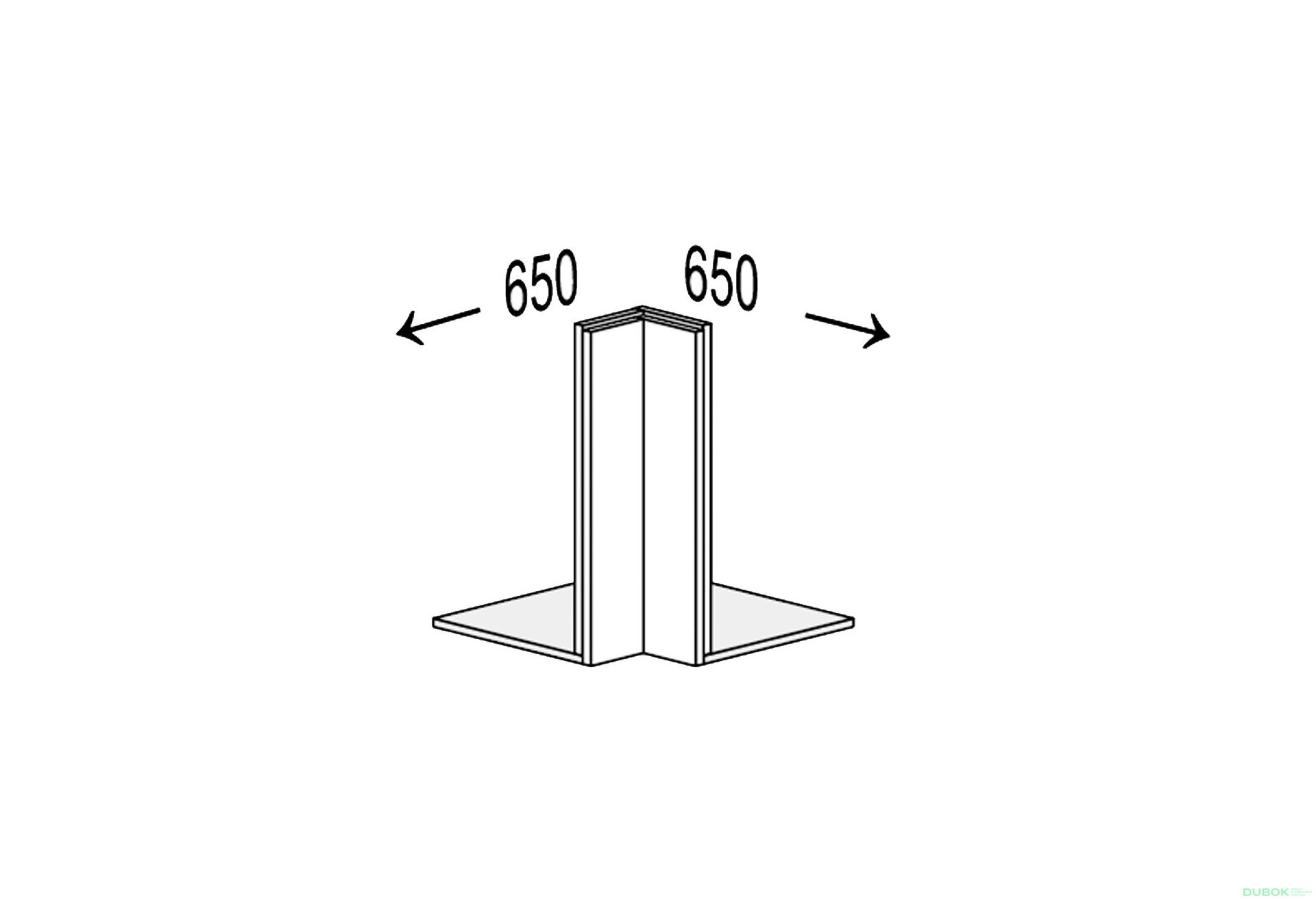 Obrázek 1 - Korpus Roh 90° Antresol Klam 360mm