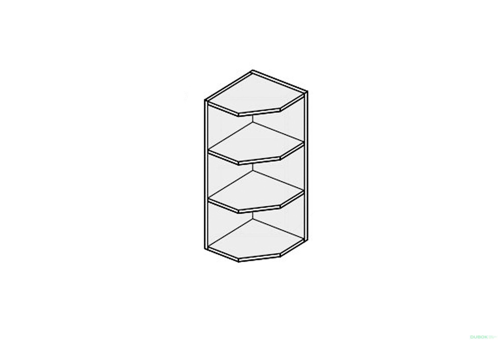 Obrázek 1 - Korpus 30V Konečné Rohové 720mm
