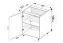 Obrázek 2 - Spodní skříňka 40N/820 1dveře Leo