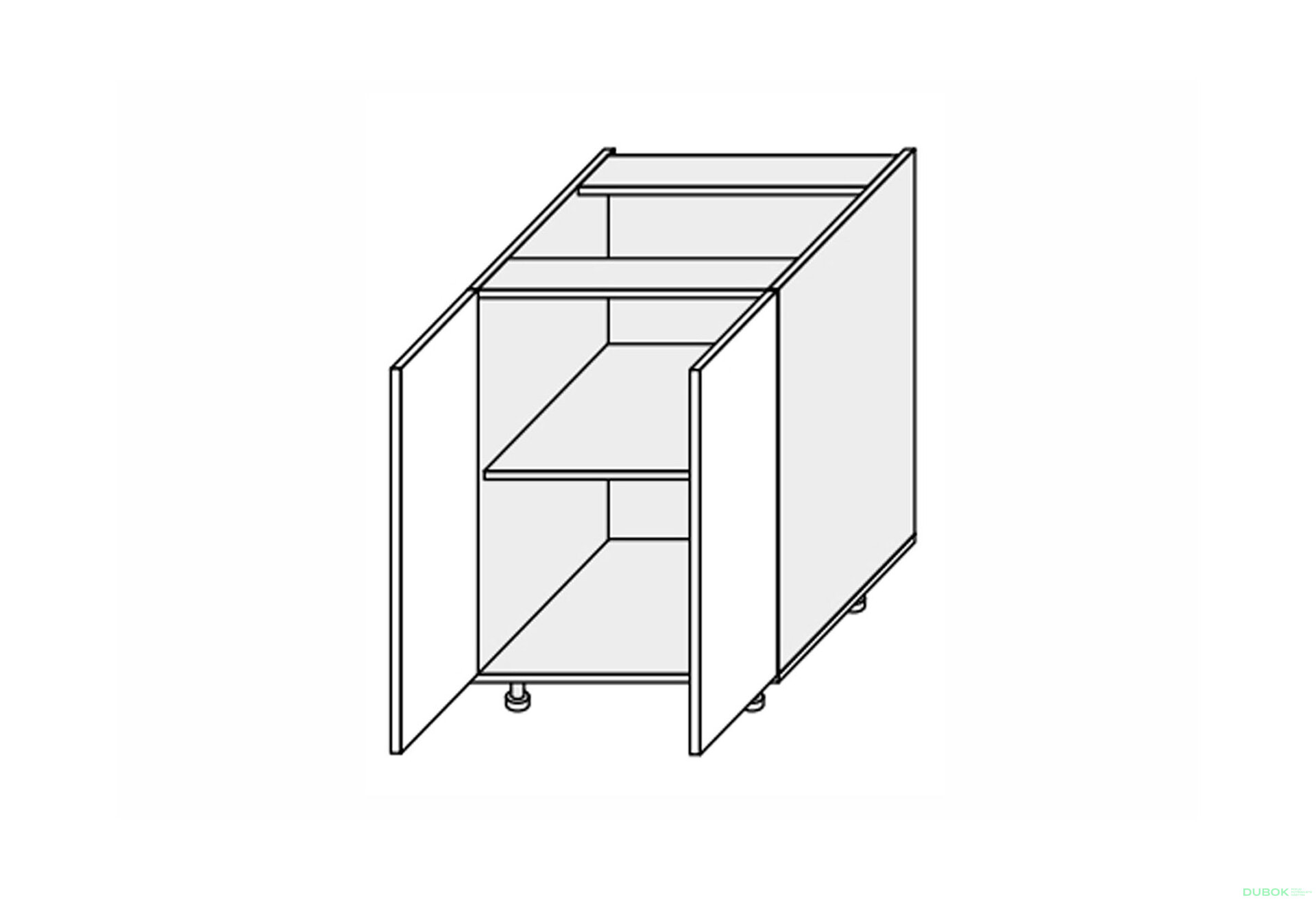Obrázek 1 - Spodní skříňka 60N/820 2dv Leo