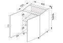 Obrázek 2 - Spodní skříňka 60N/820 2dv Leo