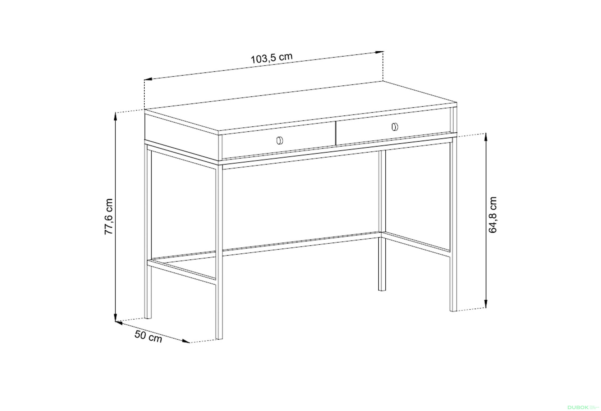 Obrázek 6 - Toaletní stolek MT104 Mono bordo