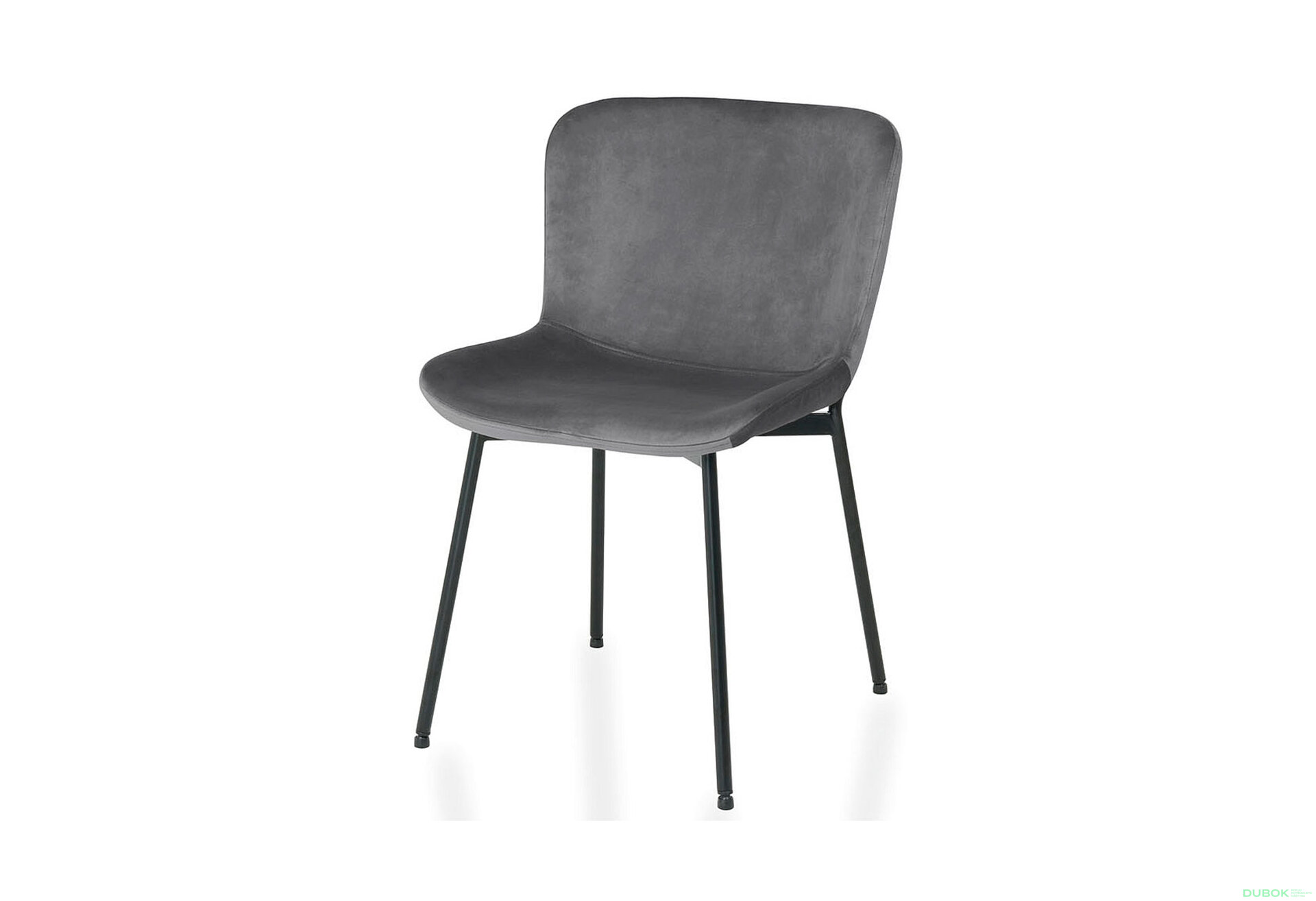 Obrázek 1 - Židle Colby Velvet šedý Bluvel 14, matná černá kov