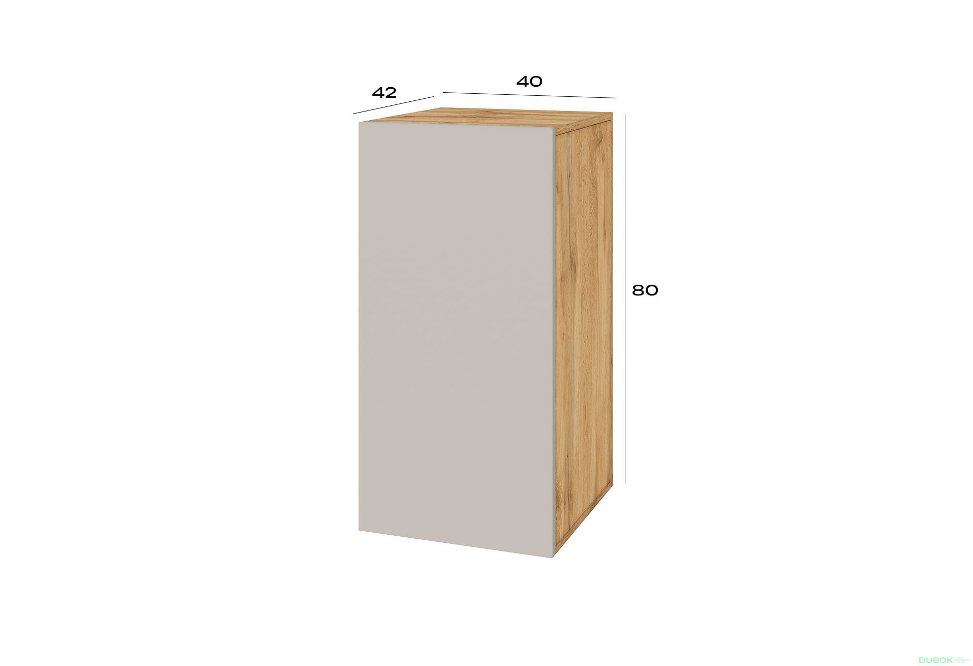 Obrázek 4 - Komoda 1D 40 cm dub apalačský / kašmír Space