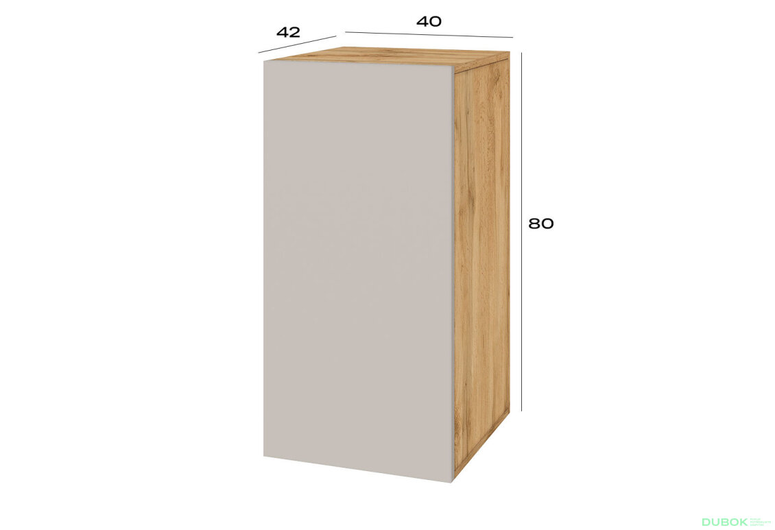 Obrázek 4 - Komoda 1D 40 cm dub apalačský / kašmír Space