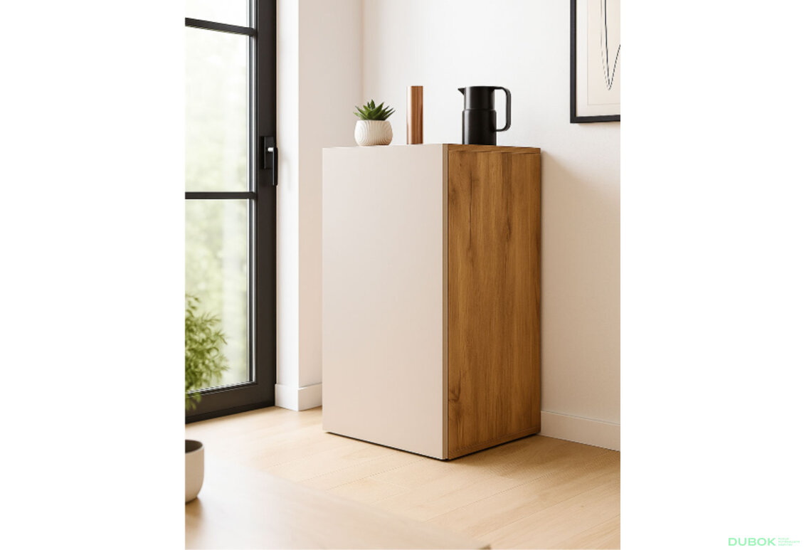 Obrázek 2 - Komoda 1D 40 cm dub apalačský / kašmír Space
