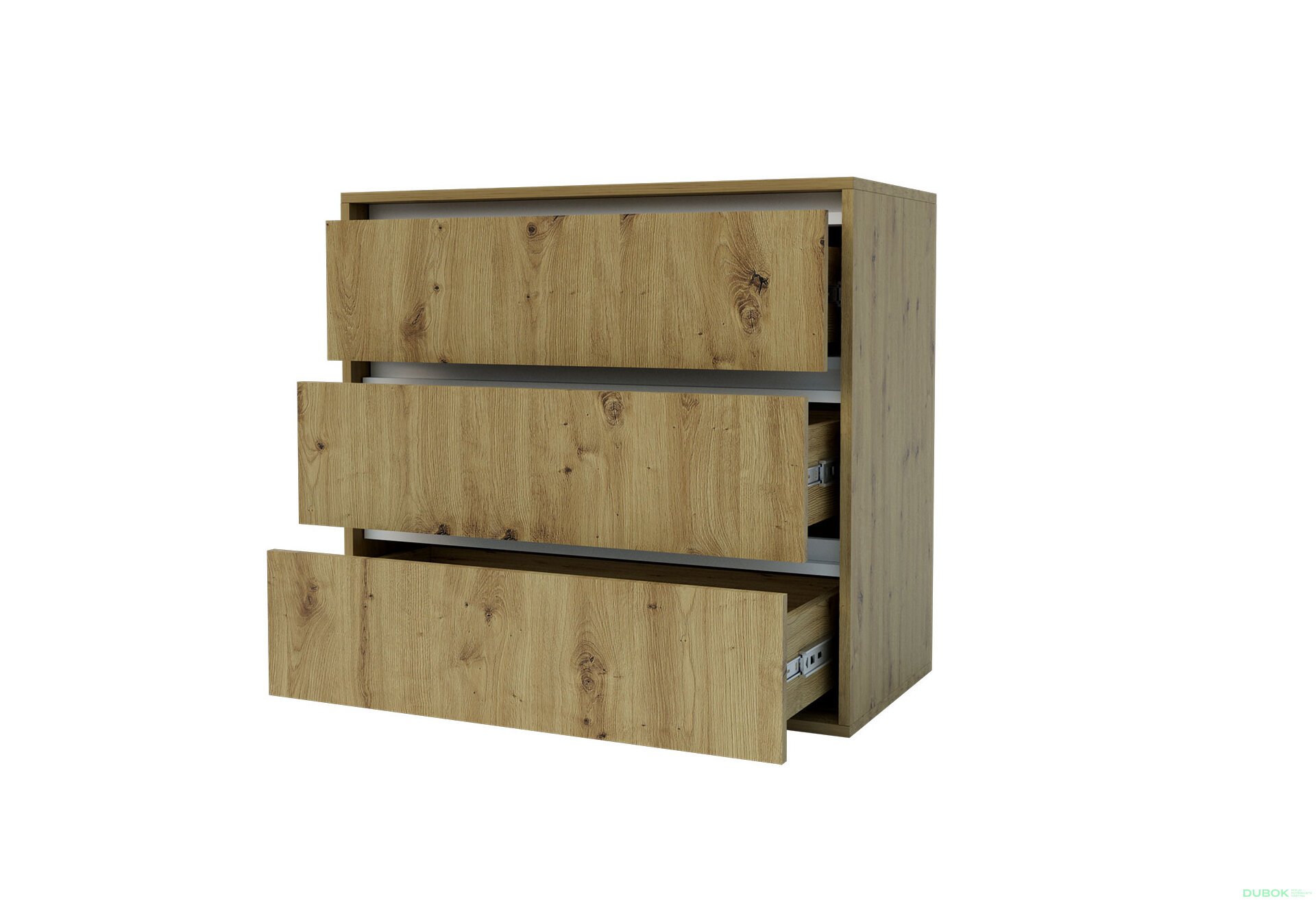 Obrázek 2 - Komoda Idea K 760/800/3š dub artisan / nymphaea alba