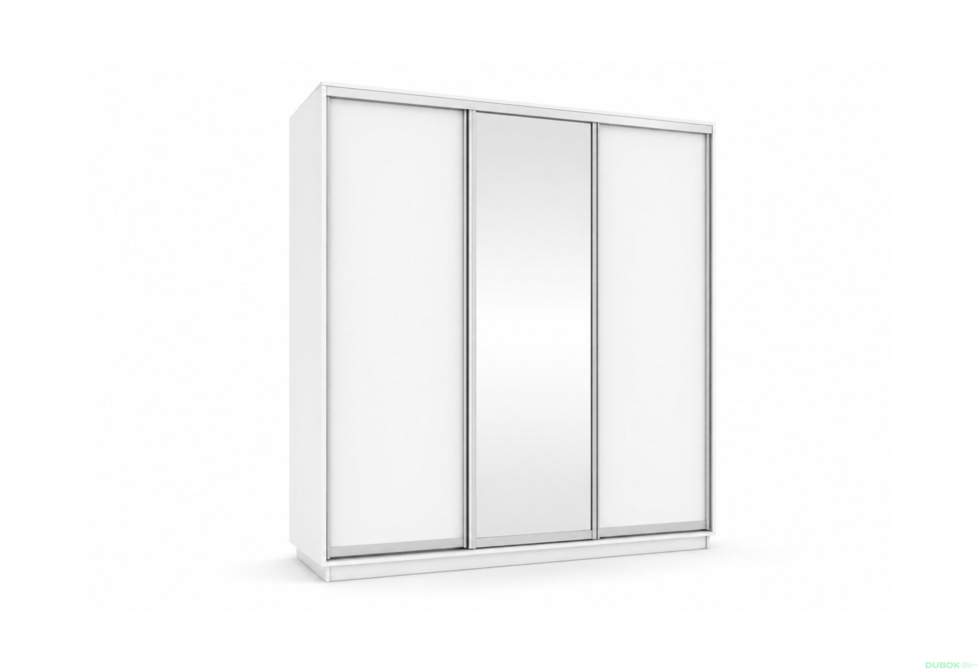 Obrázek 1 - Skříň s posuvnými dveřmi 2000x2200x600 2LTD 1 Zrcadlo Nymphea Alba, profil stříbrný