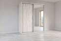 Obrázek 3 - Skříň s posuvnými dveřmi 1800x2200x600 1LTD 1 Zrcadlo Artwood světlý, profil stříbrný