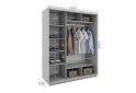 Obrázek 5 - Skříň s posuvnými dveřmi 1800x2200x600 1LTD 1 Zrcadlo Artwood světlý, profil stříbrný