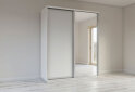 Obrázek 3 - Skříň s posuvnými dveřmi 1800x2200x600 1LTD 1 Zrcadlo Nymphea Alba, profil stříbrný
