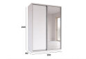 Obrázek 4 - Skříně s posuvnými dveřmi 1500x2400x600 1LTD 1 Zrcadlo Nymphea Alba, profil stříbrný