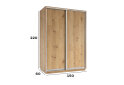 Obrázek 4 - Skříň s posuvnými dveřmi 1500x2200x600 2LTD Dub Artisan, profil stříbrný