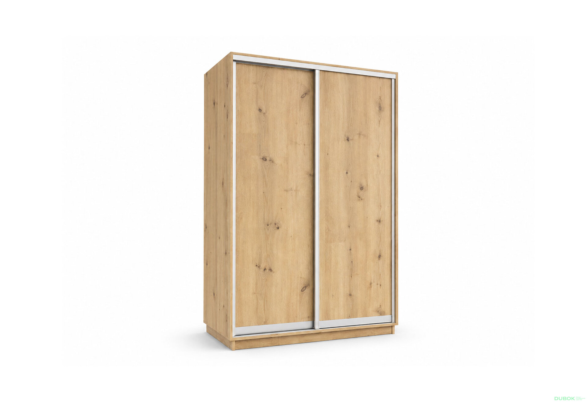 Obrázek 1 - Skříň s posuvnými dveřmi 1500x2200x600 2LTD Dub Artisan, profil stříbrný
