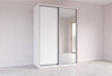 Obrázek 3 - Skříň s posuvnými dveřmi 1500x2200x600 1LTD 1 Zrcadlo Nymphea Alba, profil stříbrný